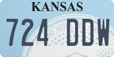 KS license plate 724DDW