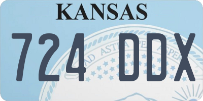 KS license plate 724DDX