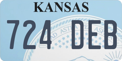 KS license plate 724DEB