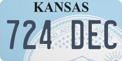 KS license plate 724DEC