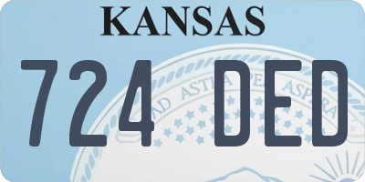 KS license plate 724DED