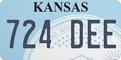 KS license plate 724DEE