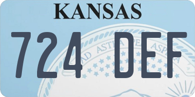 KS license plate 724DEF