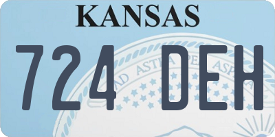 KS license plate 724DEH