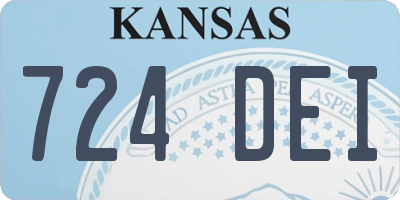 KS license plate 724DEI