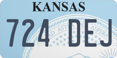 KS license plate 724DEJ
