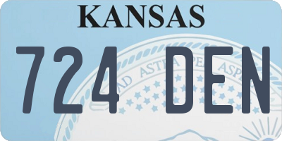 KS license plate 724DEN