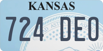 KS license plate 724DEO