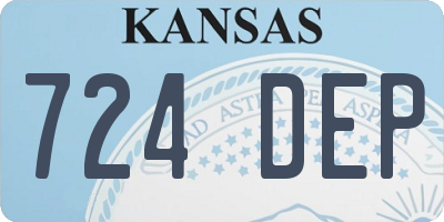 KS license plate 724DEP