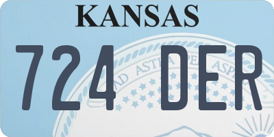 KS license plate 724DER