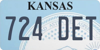 KS license plate 724DET