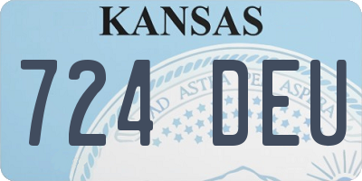 KS license plate 724DEU