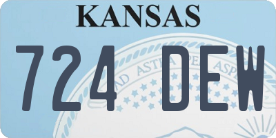 KS license plate 724DEW