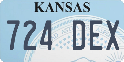 KS license plate 724DEX