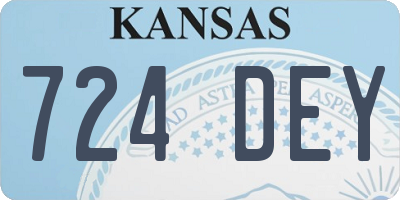 KS license plate 724DEY