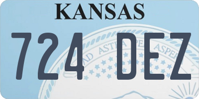 KS license plate 724DEZ