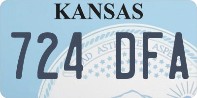 KS license plate 724DFA