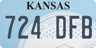 KS license plate 724DFB