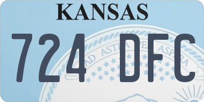 KS license plate 724DFC