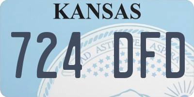 KS license plate 724DFD
