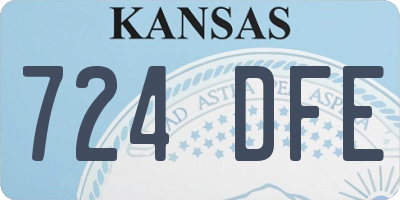 KS license plate 724DFE
