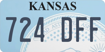 KS license plate 724DFF
