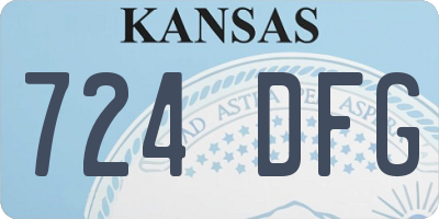 KS license plate 724DFG
