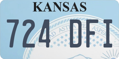 KS license plate 724DFI