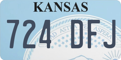 KS license plate 724DFJ