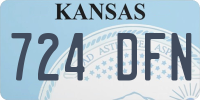 KS license plate 724DFN