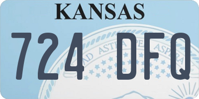 KS license plate 724DFQ