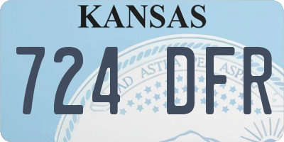 KS license plate 724DFR