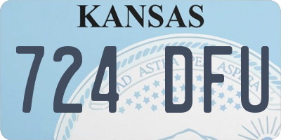 KS license plate 724DFU