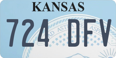 KS license plate 724DFV