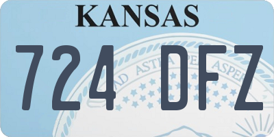 KS license plate 724DFZ