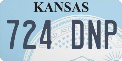 KS license plate 724DNP