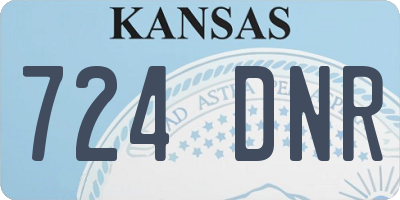 KS license plate 724DNR