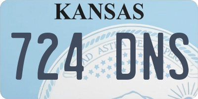 KS license plate 724DNS
