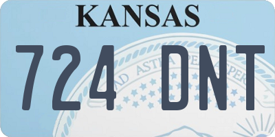 KS license plate 724DNT