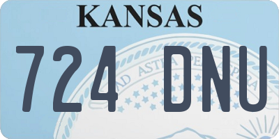 KS license plate 724DNU