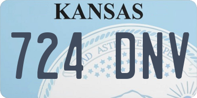 KS license plate 724DNV