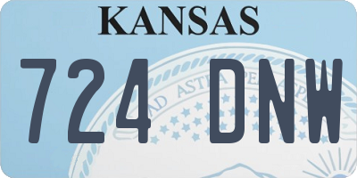 KS license plate 724DNW
