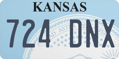 KS license plate 724DNX