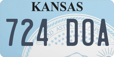 KS license plate 724DOA