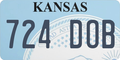 KS license plate 724DOB