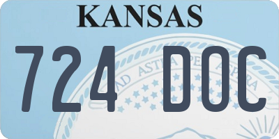 KS license plate 724DOC