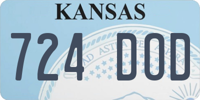 KS license plate 724DOD