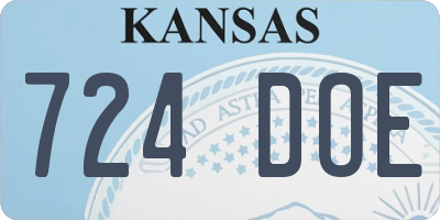 KS license plate 724DOE