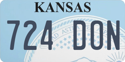 KS license plate 724DON