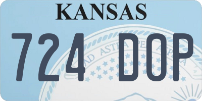 KS license plate 724DOP